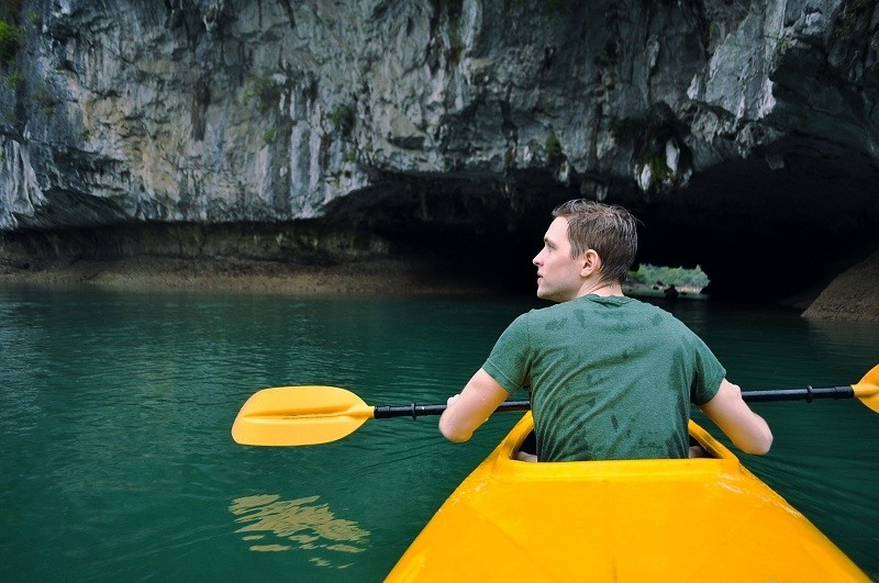Kayaking in Ha Long Bay