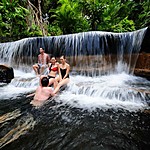 Relax in volcanic hot springs