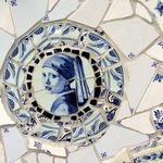 A mosaic rendition of "Girl with a Pearl Earring"