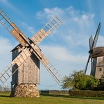 Historic windmills on Saaremaa Island