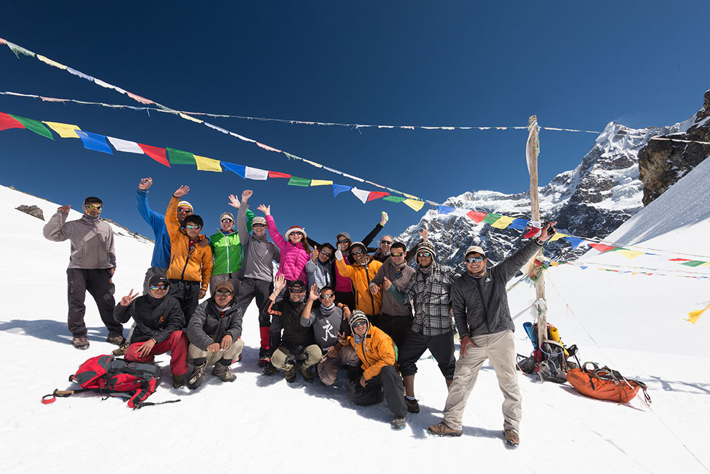 Nango La Pass with the group