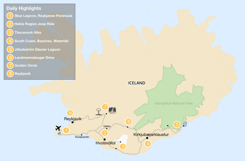 Map of Iceland