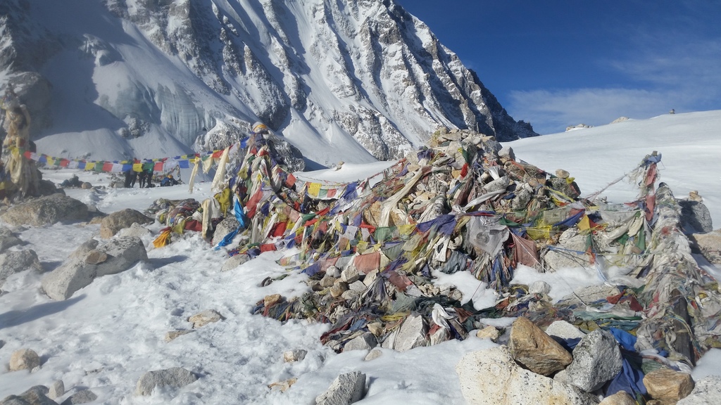 Larkya Pass - highest point of the Around Manaslu Trek - March 2016, photo by Karyn Anderson