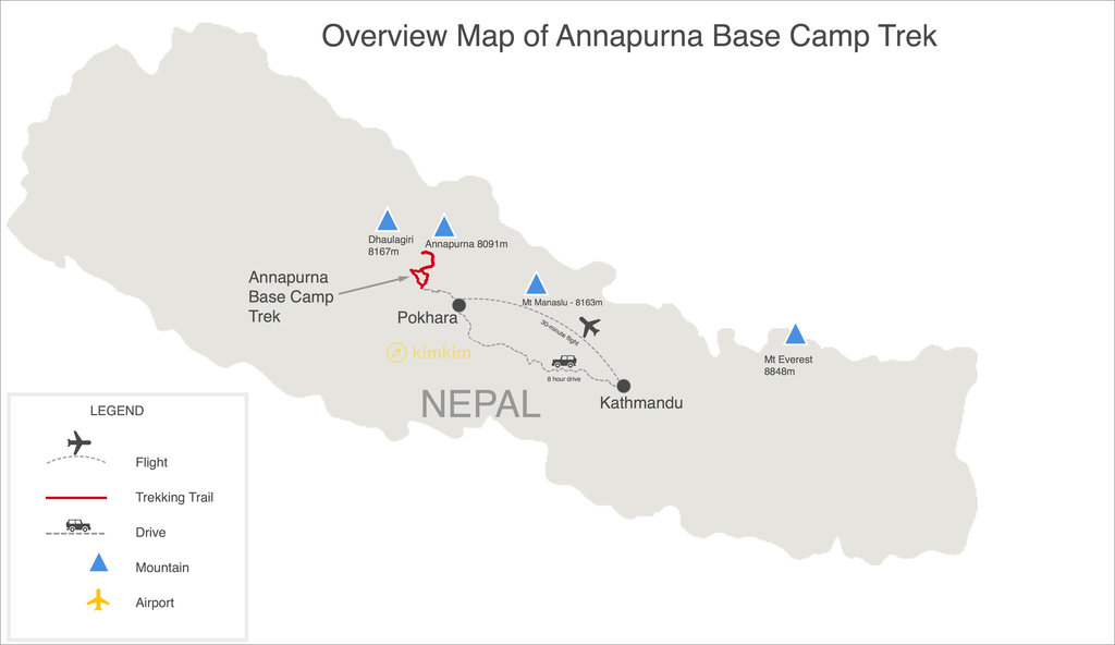 Annapurna Base Camp Map